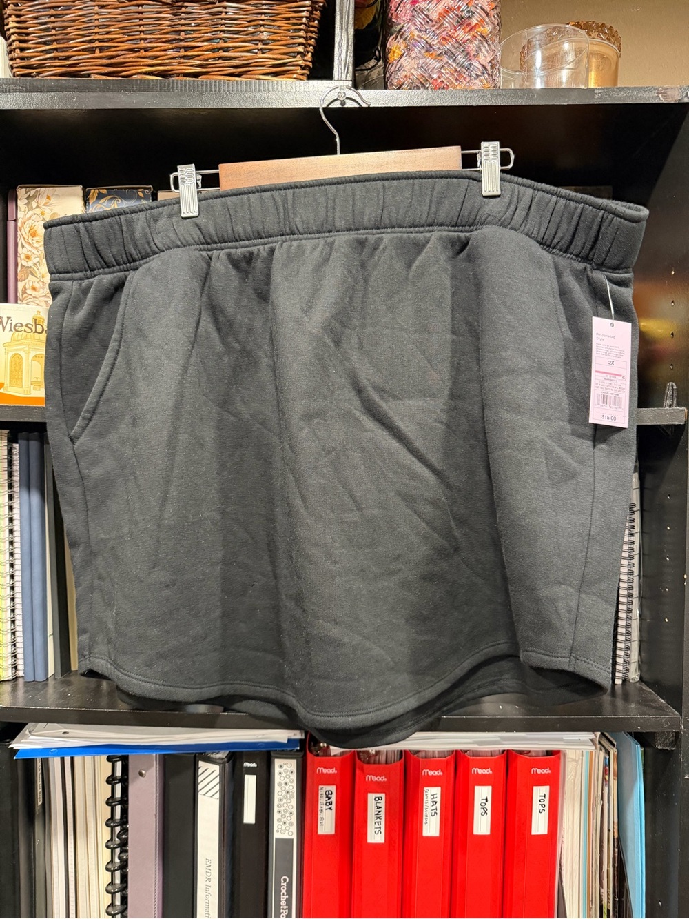 wild fable Black Pull-On Skort with Pockets